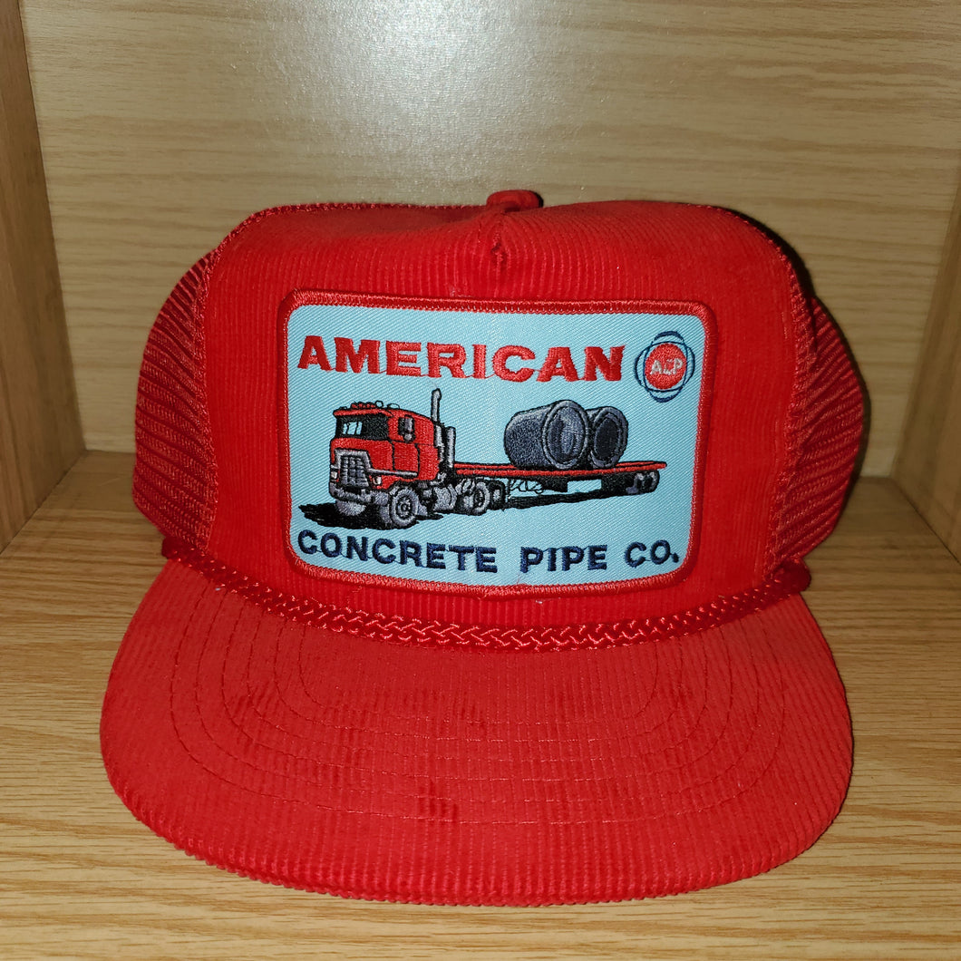 Vintage American Concrete Pipe Co Trucker Hat