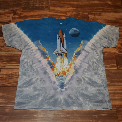 XL - Liquid Blue Space Tie Dye Shirt