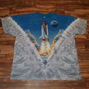 XL - Liquid Blue Space Tie Dye Shirt