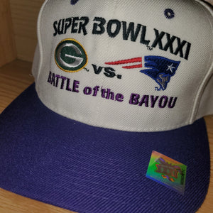 NEW Vintage Super Bowl XXXI Green Bay Packers New England Patriots Hat