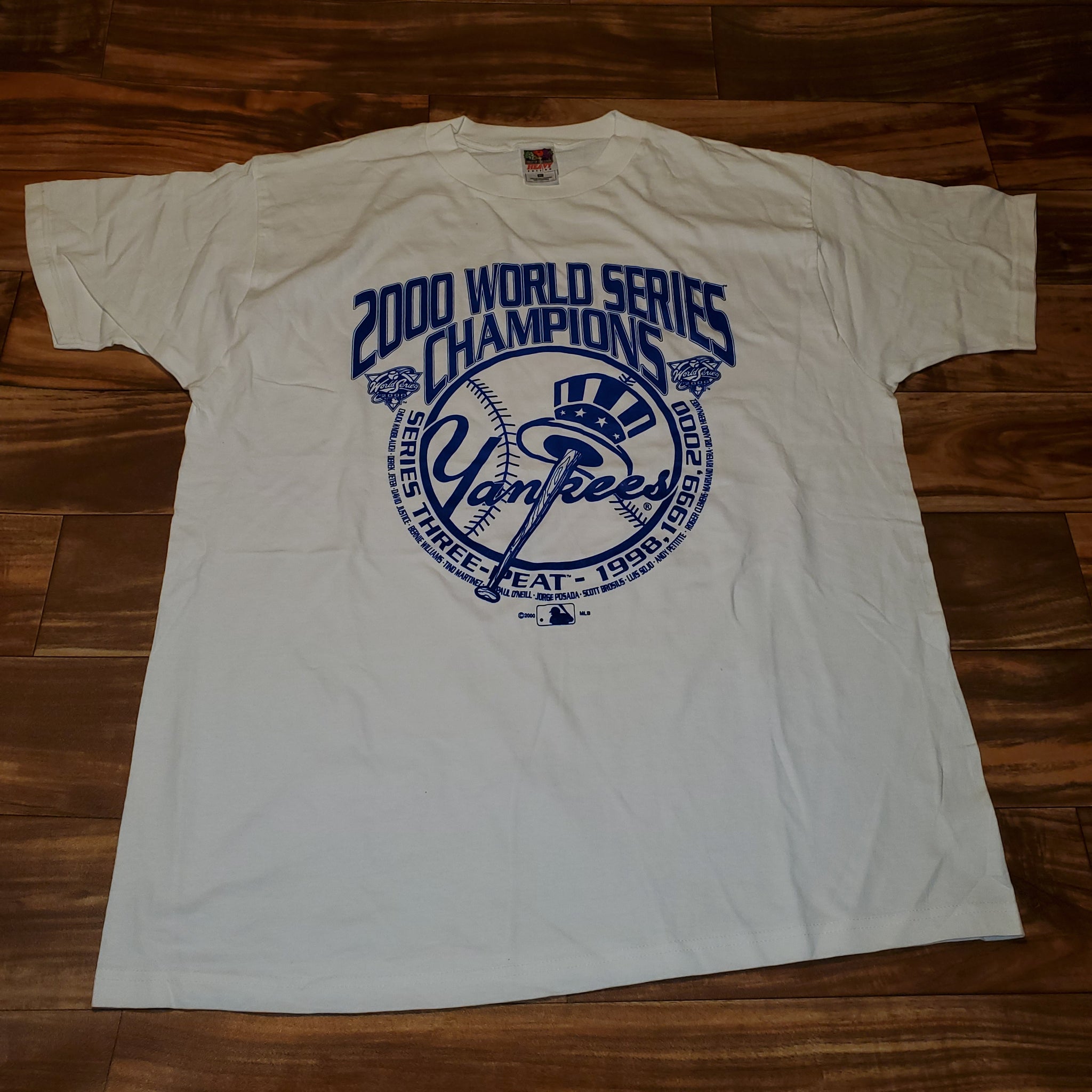 VINTAGE New York Yankees 2000 World Series Champions Natural T-Shirt, Size  S-4XL