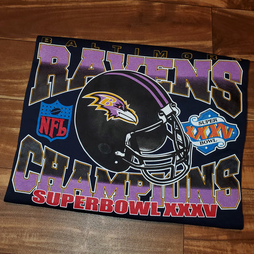 XXL - Vintage Baltimore Ravens Super Bowl XXXV Champions Shirt