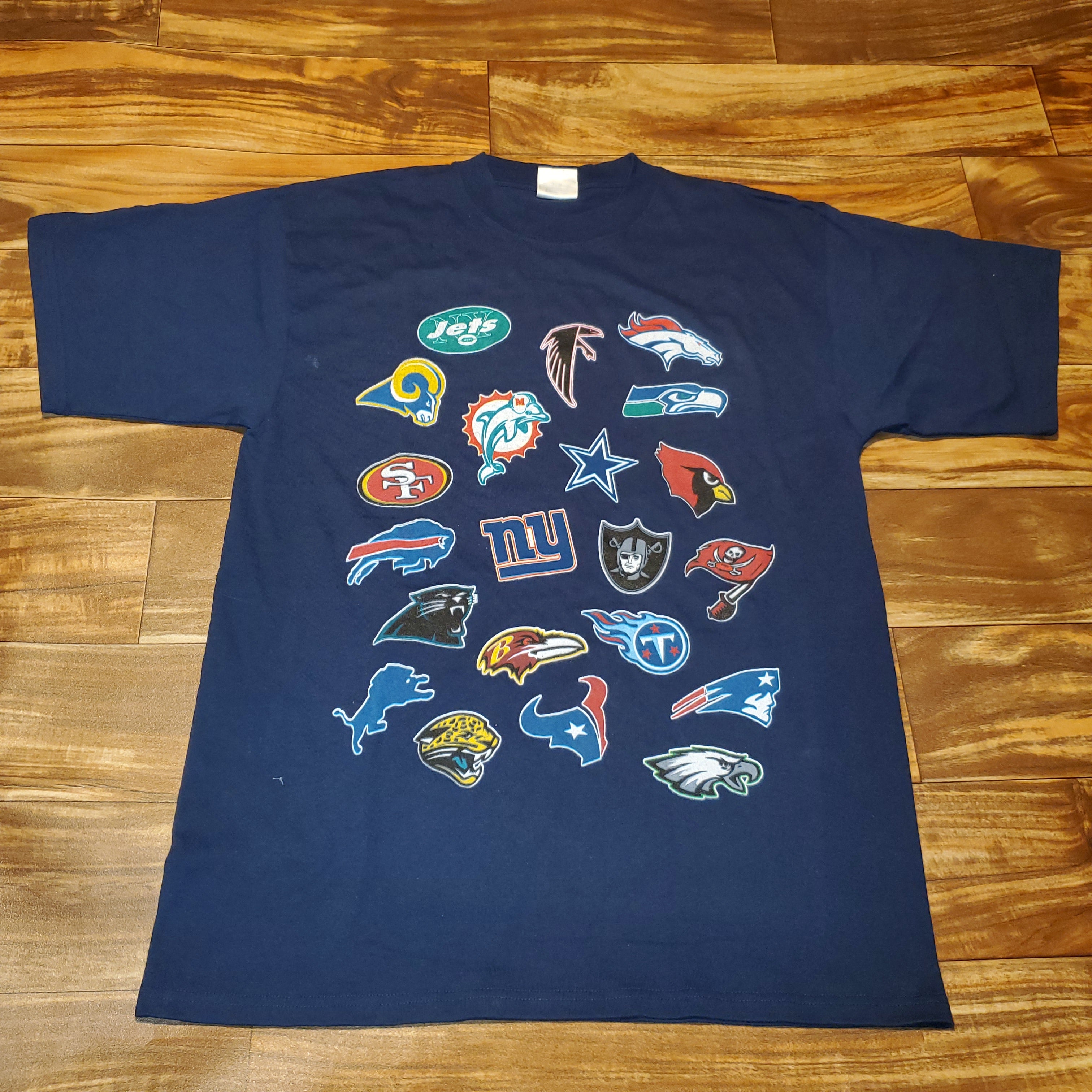 NFL, Shirts, Vintage Nfl Team Apparel Houston Texas Team Pride Split Bar  Tshirt Large Blue