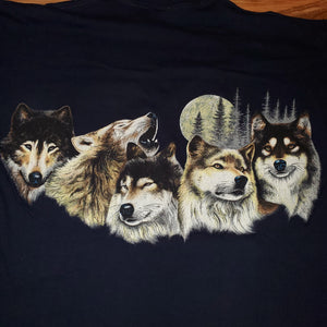 L - Vintage 1990s Nature Wolf Shirt