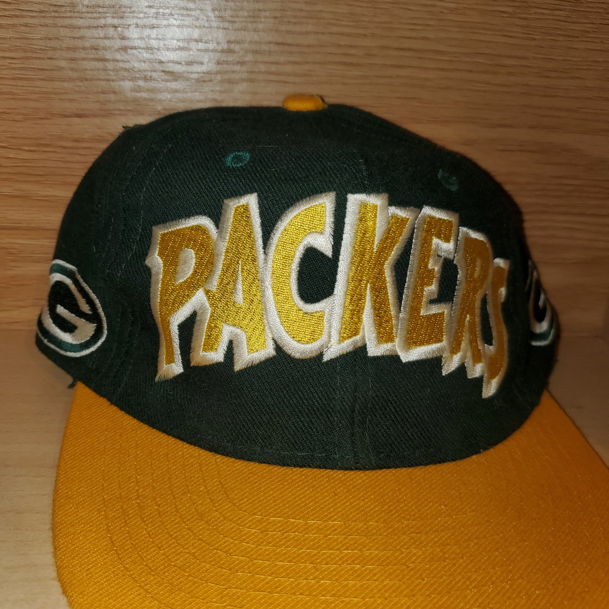 Vintage Rare Green Bay Packers ANNCO Black Wool Blend Arch Sports