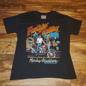 L - Vintage RARE 1987 Harley Davidson Elvis Presley Promo Shirt
