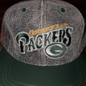 Vintage Green Bay Packers Grey Leather Hat