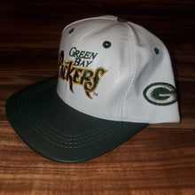 Load image into Gallery viewer, Vintage Green Bay Packers White Leather Hat