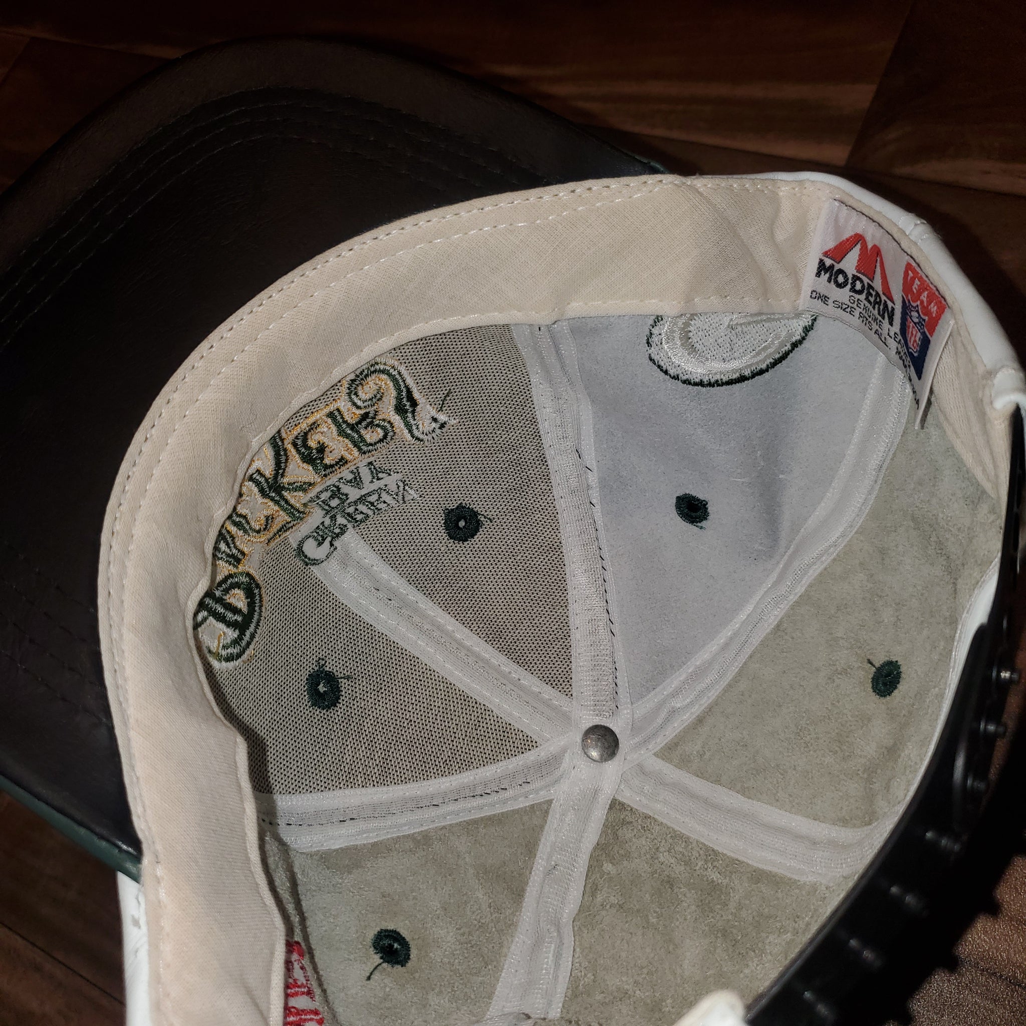 Vintage Green Bay Packers White Leather Hat – Twisted Thrift