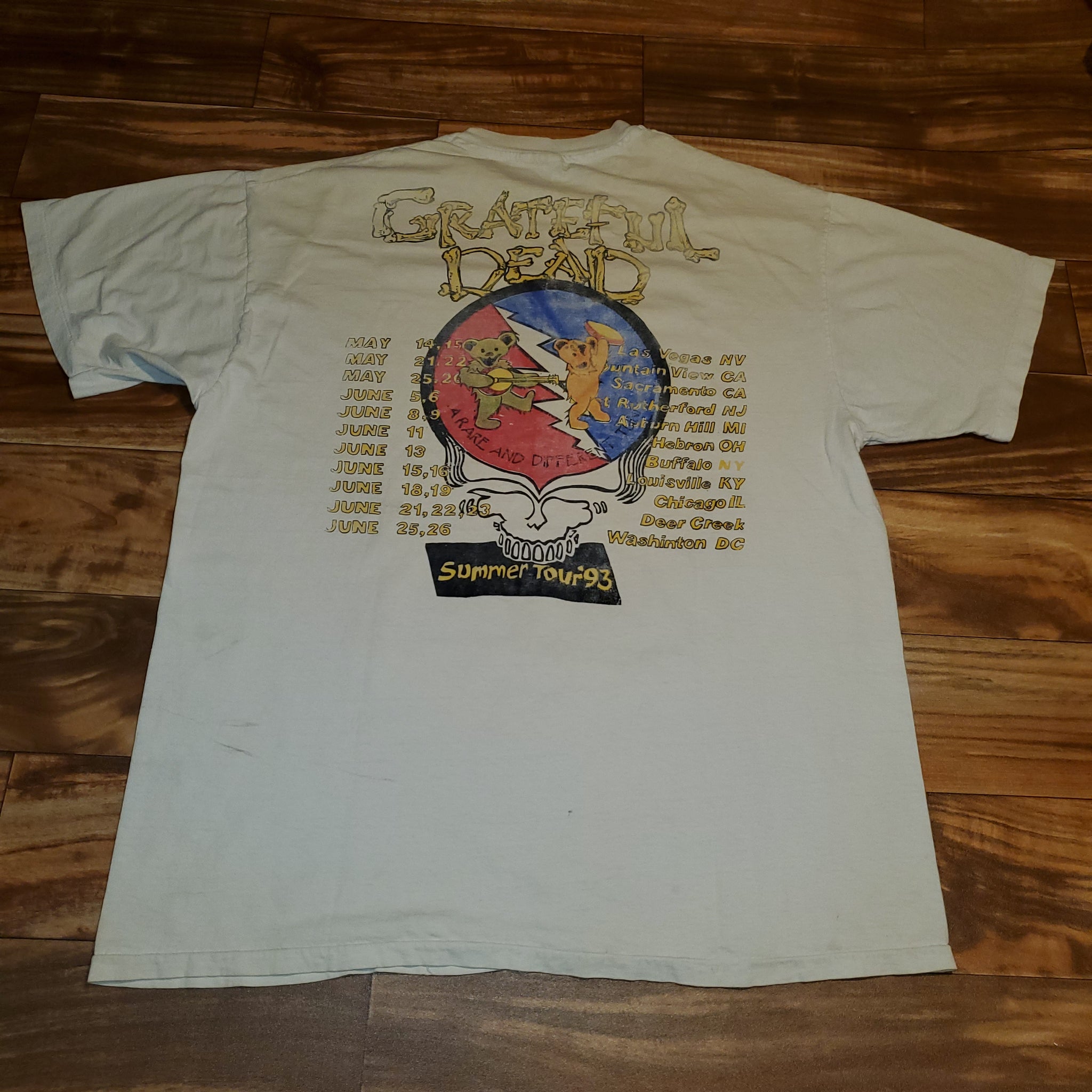 Grateful Dead 1993 Summer Tour Crew Vintage T-Shirt