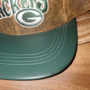 NEW Vintage Green Bay Packers Brown Leather Hat