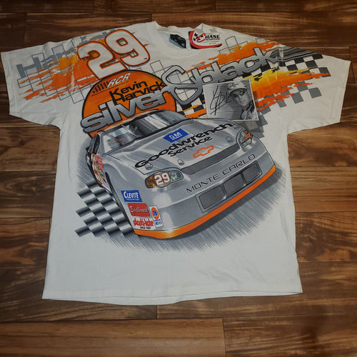 L/XL - NEW Vintage Kevin Harvick Nascar All Over Print Shirt