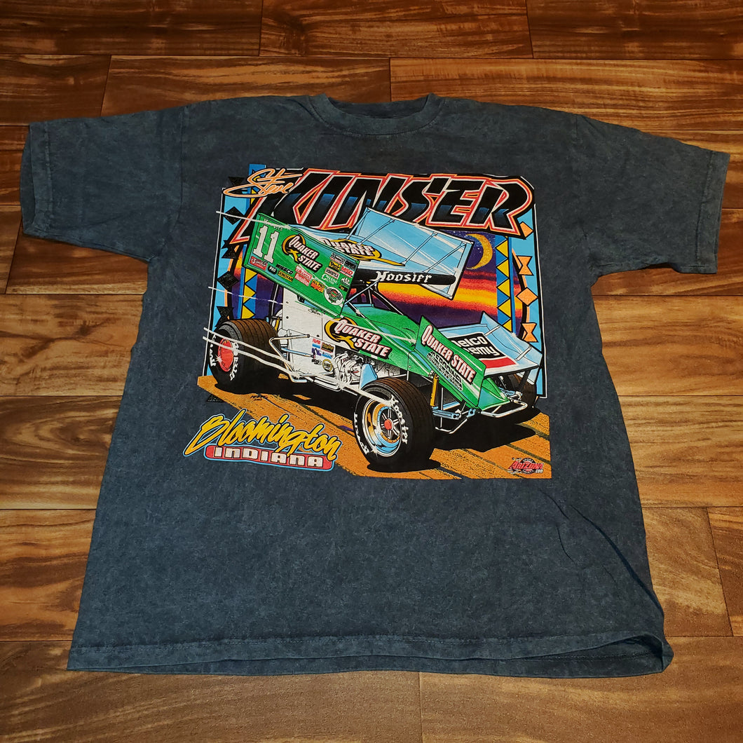 L - Vintage Steve Kinser 2003 Sprint Car Dirt Racing Shirt