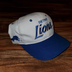 Vintage Sports Specialties NFL Detroit Lions Two Tone Script Snapback Hat