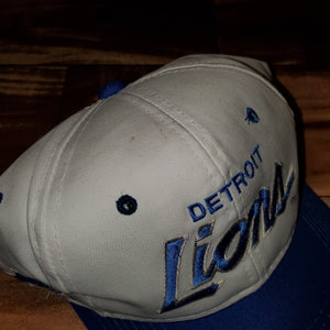 90's Detroit Lions Sports Specialties Script NFL Snapback Hat