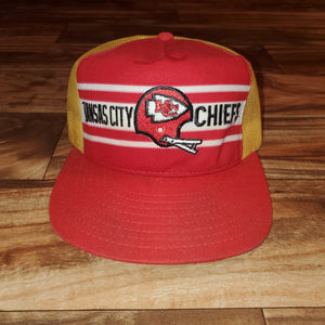 Vintage Eastport Red Kansas City Chiefs Logo Graphic Snapback Cap Adul -  Shop Thrift KC