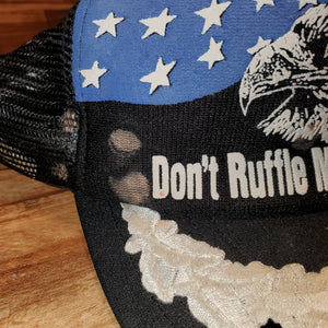 Vintage Don't Ruffle My Feathers USA Hat