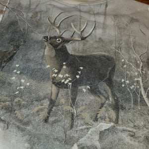 XL - Vintage Nature Deer All Over Print Crewneck