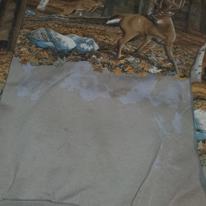 L/XL - Vintage Nature Deer All Over Print Crewneck