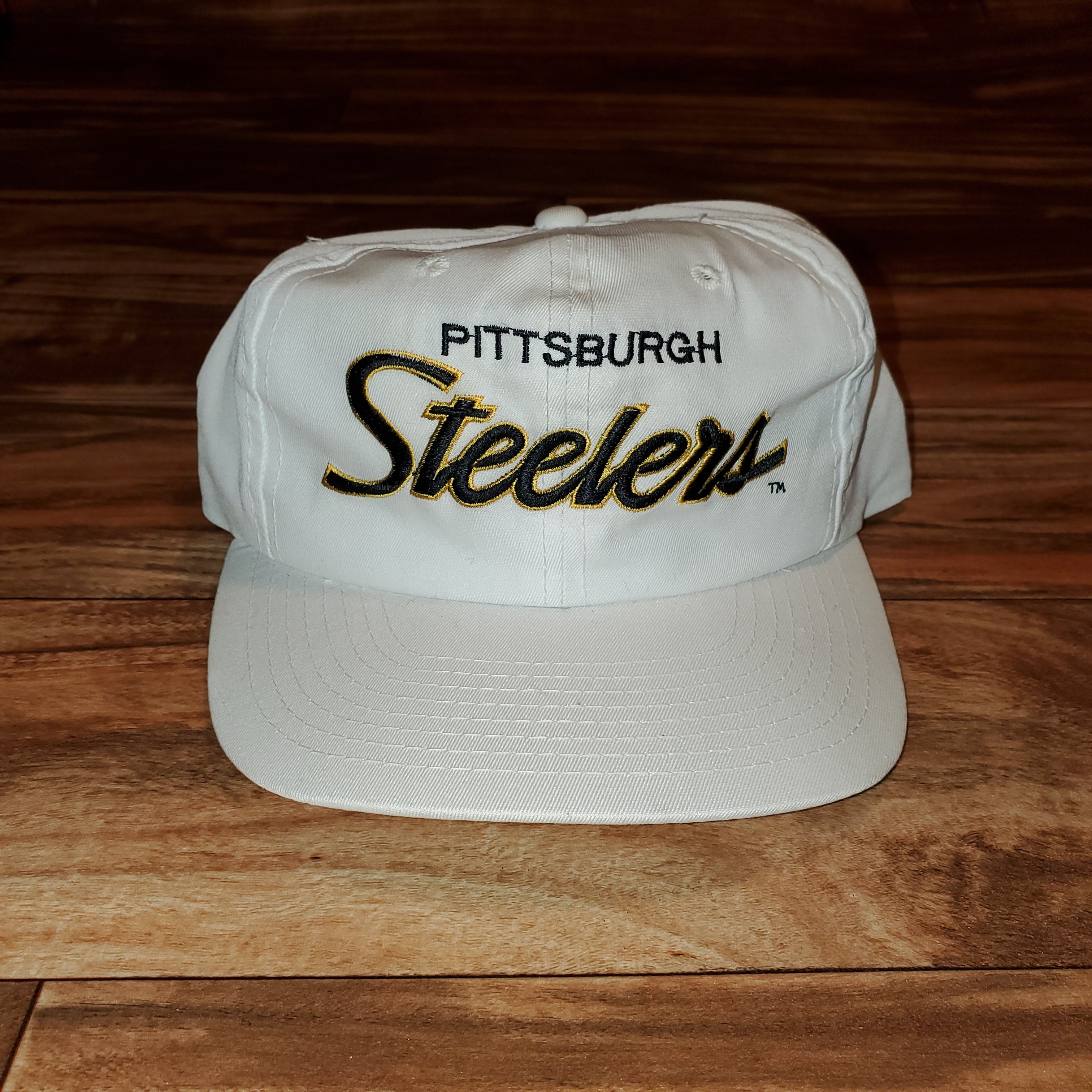 90's Pittsburgh Steelers Sports Specialties Script Snapback Hat