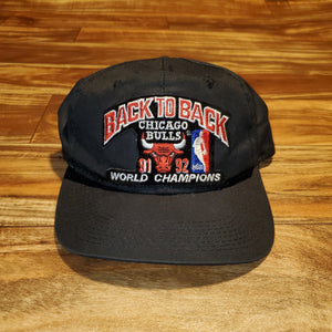 Vintage Chicago Bulls Back To Back World Champions Hat