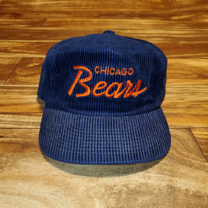Vintage RARE Chicago Bears Corduroy Script Sports Specialties Hat