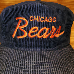 Vintage RARE Chicago Bears Corduroy Script Sports Specialties Hat