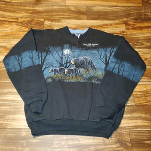 L - Vintage Nature WI Black Bears Sweater