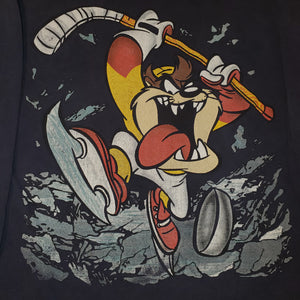 XL - Vintage 1990 Looney Tunes Taz Ice Breaker Hockey Shirt