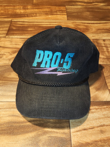 Vintage Rare Pro-5 Snowmobile Racing Corduroy Hat