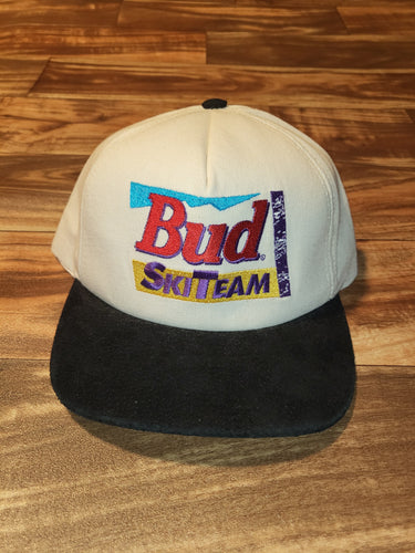 Vintage Rare Budweiser Ski Team Strapback Hat
