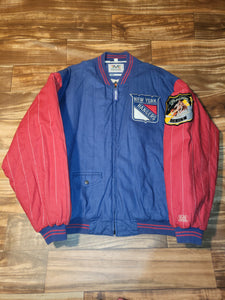 L/XL - Vintage Rare New York Rangers NHL Hockey Mirage Jacket