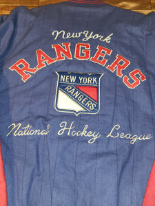 L/XL - Vintage Rare New York Rangers NHL Hockey Mirage Jacket