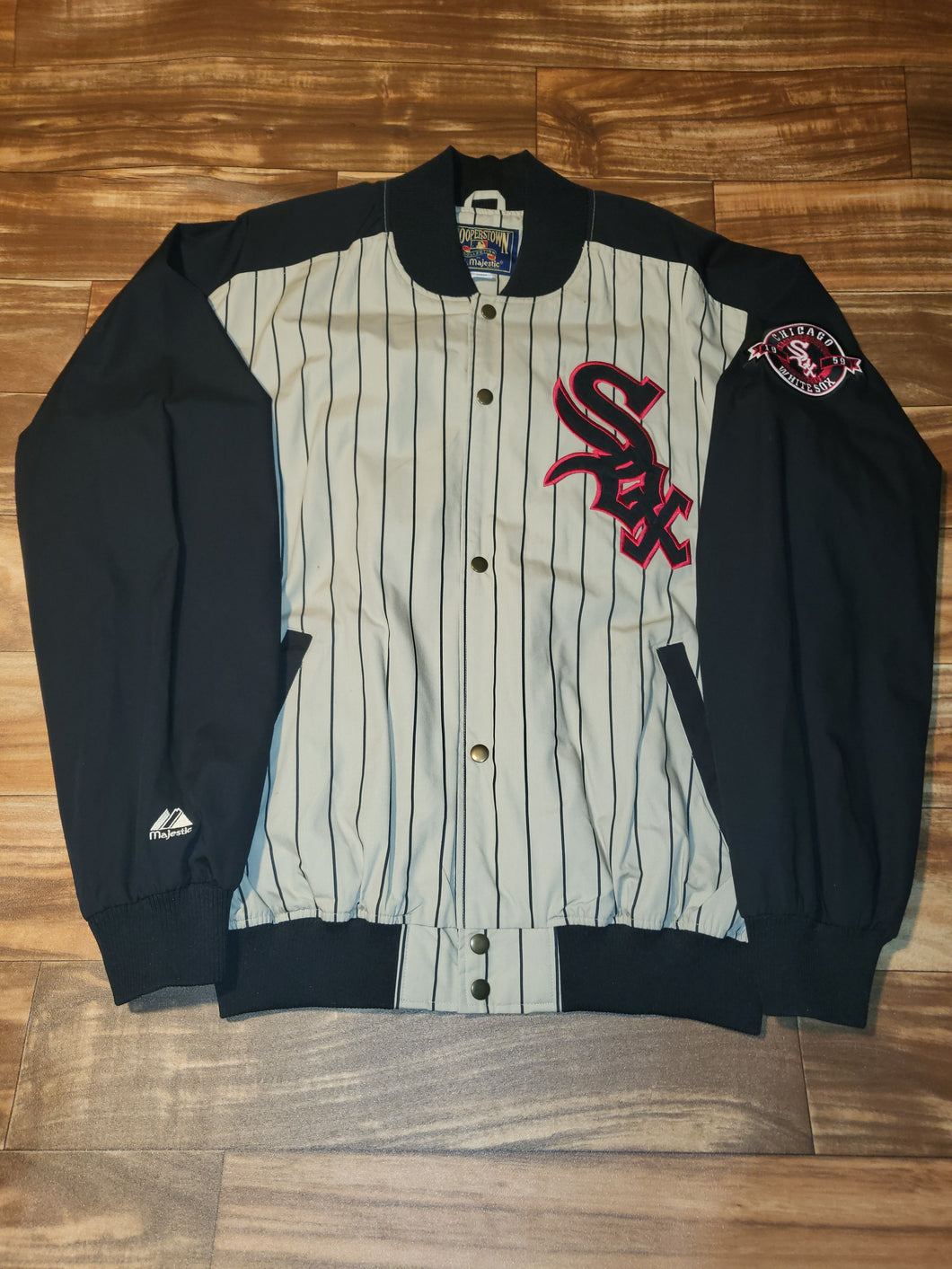 XL - Vintage Rare White Sox MLB Pinstripe Sports Jacket – Twisted Thrift