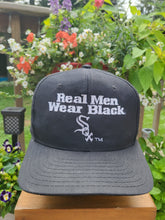Load image into Gallery viewer, Vintage Rare White Sox MLB Real Men Wear Black Hat