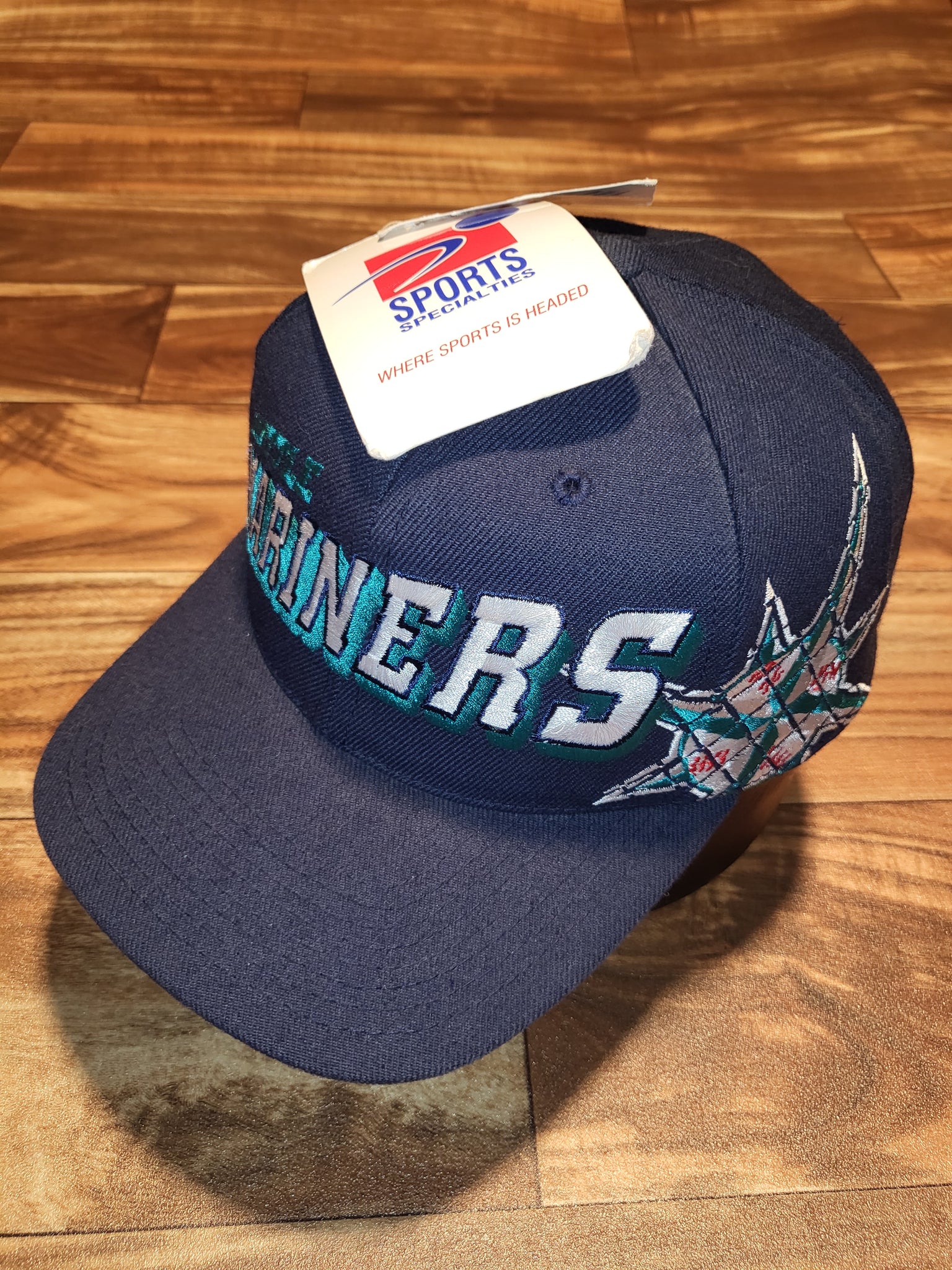 Vintage 90s Seattle Mariners Steelheads Snapback MLB Baseball Hat SGA