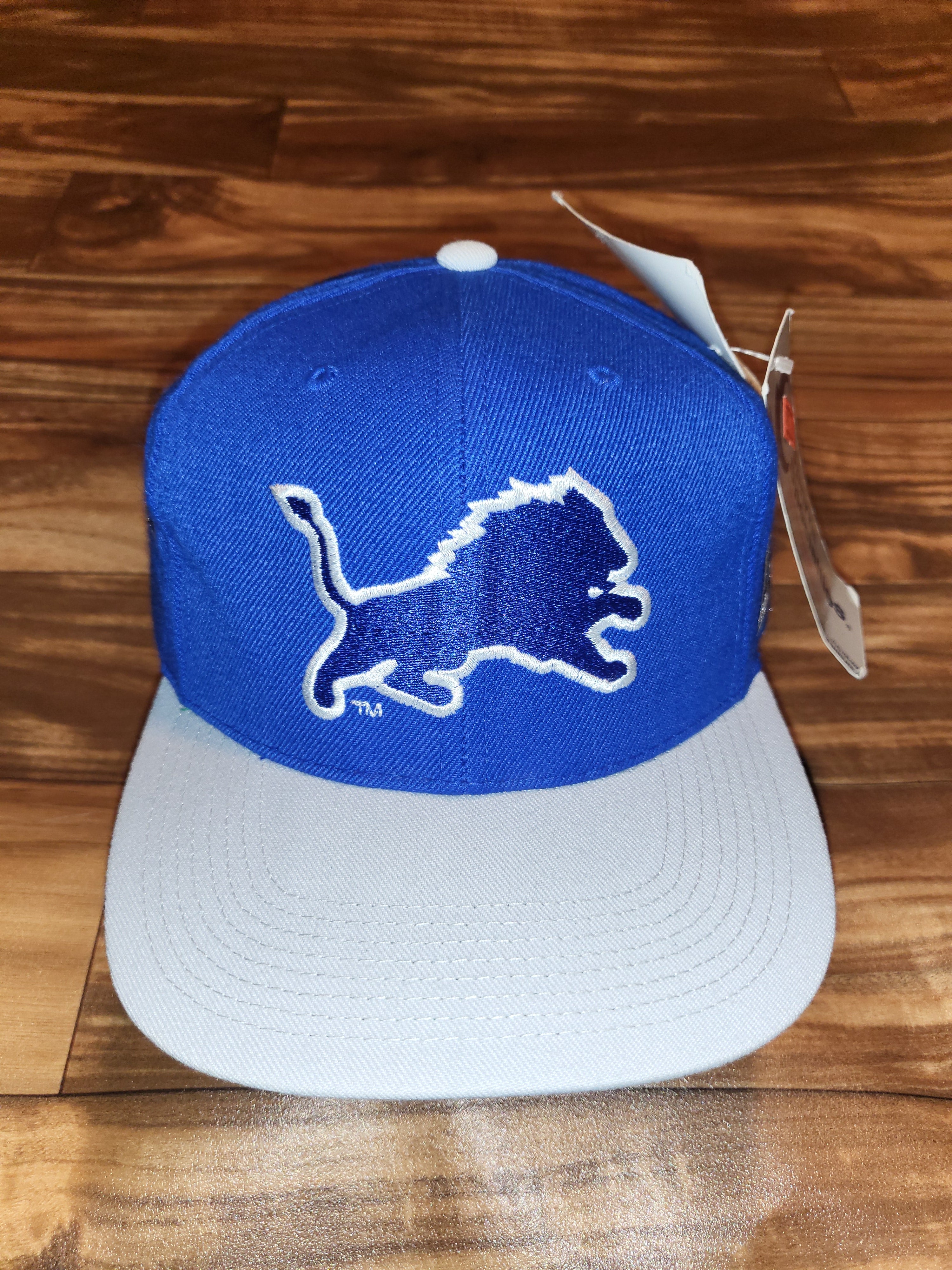 Rare vintage Detroit Lions snapback faded on front half hat cap h43