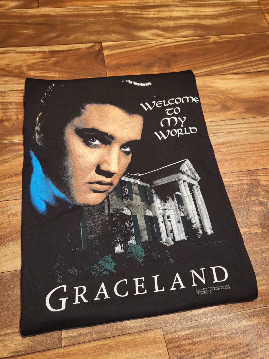 L - NEW Vintage 1995 Elvis Presley Welcome To My World Graceland Shirt