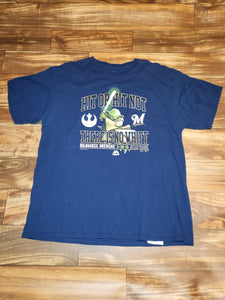 XL - 2000s Milwaukee Brewers MLB Star Wars Baseball Promo T Shirt