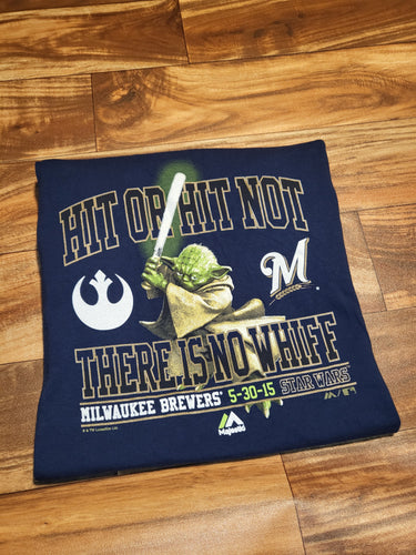 XL - 2000s Milwaukee Brewers MLB Star Wars Baseball Promo T Shirt