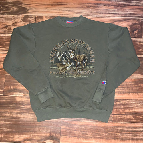 S - American Sportsman Whitetail Buck Champion Crewneck