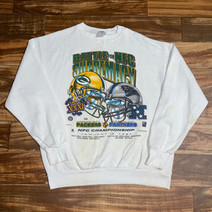 XL - Vintage Green Bay Packers Battle For NFC Supremacy Crewneck