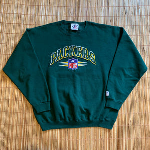 L/XL - Vintage Green Bay Packers Diamond Cut Crewneck