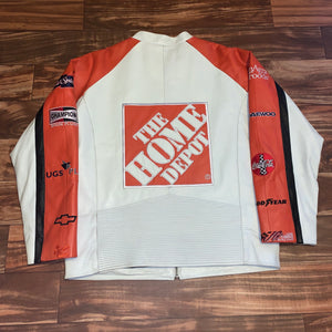 L/XL - Tony Stewart Home Depot Quilted Leather Nascar Jacket