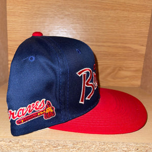 Vintage NWOT Atlanta Braves Script Snapback Hat