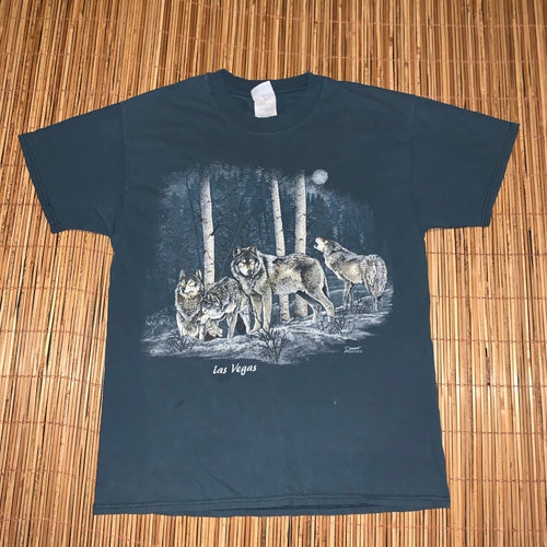 L - Vintage 1995 Wolf Las Vegas Shirt