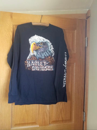 L - Vintage 1980s Harley Davidson 3D Emblem Shirt