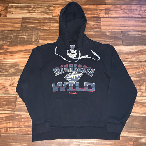 M/L - Minnesota Wild Reebok Lacer Hockey Hoodie