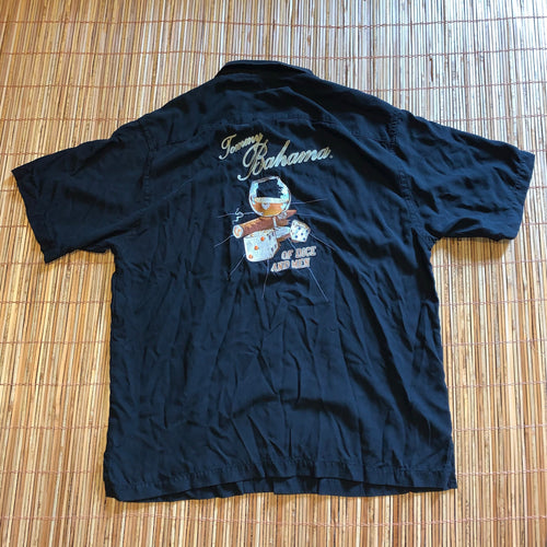 L - Tommy Bahama Embroidered Of Dice & Men 100% Silk Shirt