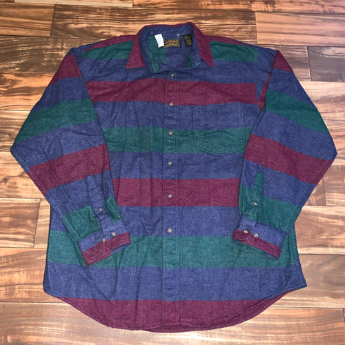 XL Tall - Vintage NEW Eddie Bauer Color Block Button Shirt